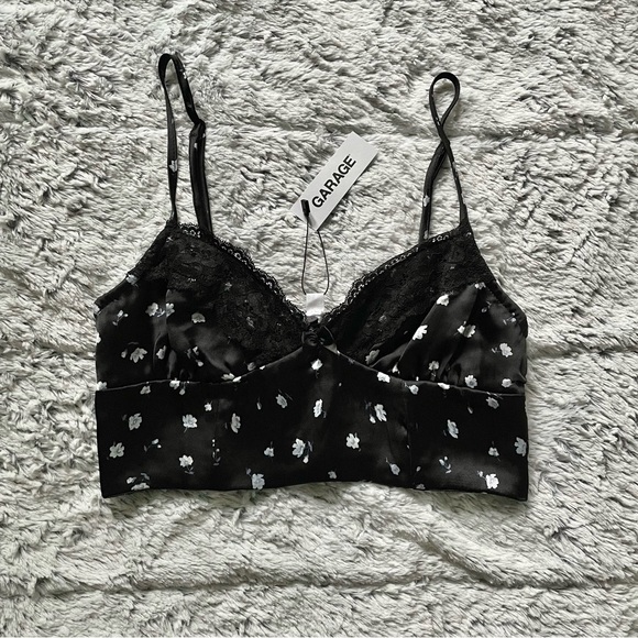 Garage Nova Lace Trim Satin Bustier - Picture 3 of 3